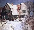 ハインリヒ・フォーゲラー『雪のカバノキの家』(c.1910)