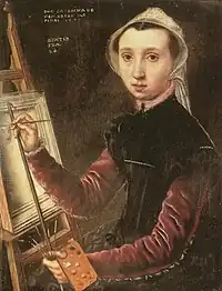 カタリナ・ヴァン・ヘメッセン 『自画像(英語版)』(バーゼル州立美術館、1548年)