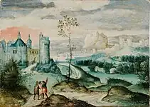 'エマオへの道での出会いの風景　 Musée provincial des Arts anciens du Namurois