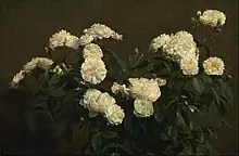 白いバラの静物画