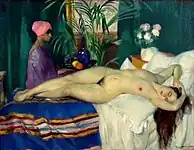 『眠っているオダリスク』(画)アンリ・オットマン (1920)