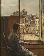 アントウェルペンのテニエ広場 (1876) アントワープ王立美術館蔵