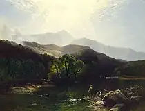 北ウェールズの川の風景
