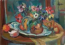 花のある静物画