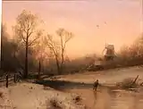 「オランダの冬の朝」