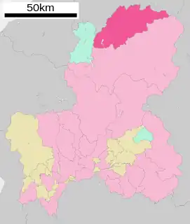 飛騨市位置図