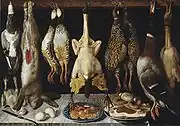 鳥と野兎の肉のある静物画プラド美術館蔵