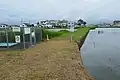 稗沢池（兵庫県明石市）中央堤防として残る路線跡