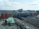 東室蘭駅自由通路(わたれーる)外観(2010年4月)