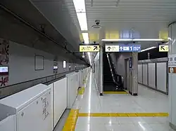 副都心線2番線（現4番線）ホーム（2009年6月）