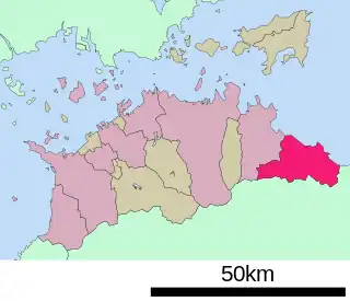 東かがわ市位置図