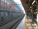 上り用の仮設ホーム