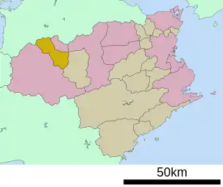 東みよし町位置図