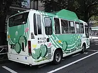 グリーンバスの初代車両（西武バス、A2-874）日野・リエッセ（CNG改造車）