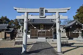 安祥城址公園内にある東尾八幡宮