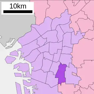 東住吉区位置図