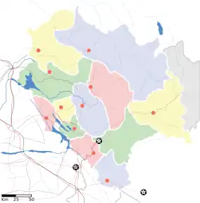 大ヒマラヤ国立公園の位置を示した地図