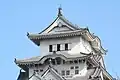 総塗籠造の姫路城・大天守最上階部分（下層は大壁）