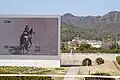 2018年より使用されている2代目大型映像装置。初代の写真にあった着順掲示板が撤去されていることがわかる（2021年）