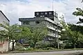 糸魚川温泉より病院跡を望む（2022年）