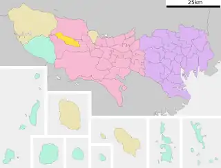 日の出町位置図