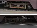 台車上：762（旧1651形）下：768（旧1801形）