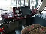 広島電鉄1000形の運転台に使用されるスイッチ類
