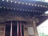 拝殿の軒裏（2015年12月撮影）