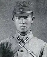 陸軍戦闘帽。大東亜戦争期は将校・兵卒問わず、このような戦闘帽形式の略帽を被った。モデルは小野田寛郎