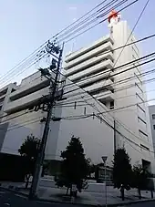 2018年9月22日まで演奏所として機能した中町ビル(旧本社)・本館側