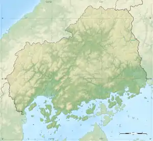 似島の位置（広島県内）