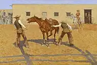 フレデリック・レミントン (1861-1909), His First Lesson, 1903