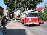 歴代車両のうちシュコダ9Trは動態保存が行われている（2010年撮影）