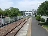 移設前のホームと線路終端（2008年7月）