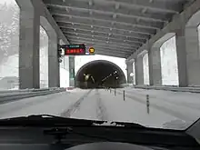 道東自動車道(穂別トンネル手前)