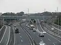 岡沢橋から第三京浜上り方向を望む