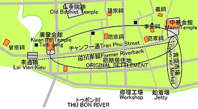 ホイアン華人街の空間構成(ベトナム, 1991年)