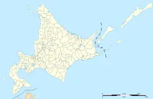 色丹島の位置(北海道広域内)