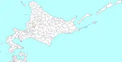 弟子屈地震の位置（北海道内）