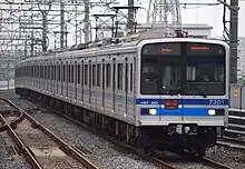 排障器設置前の北総7300形（7308編成）（2010年6月 東松戸駅）