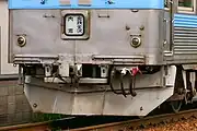 除雪を目的としたスノープラウも排障器の一種である（北陸鉄道8000系電車）
