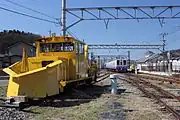 滞留中のラッセル車