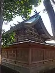 後部から見た小牛田山神社本殿