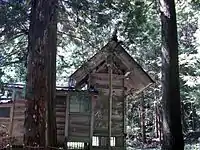 焼失前の虎捕山津見神社本殿