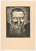 版画作品、キリストの頭部(1924)
