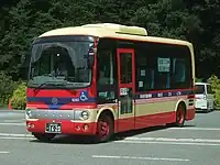 92602021年7月5日から実証運行を開始した八女市内循環線で使用される日野・ポンチョ