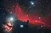 馬頭星雲とNGC 2024(画像左下)など。NGC 2024の近くの輝星はζ星