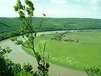 Dniester Canyon between village Hubyn (Ternopil region) and town Chernelytsia (Ivano-Frankivsk region), western Ukraine.