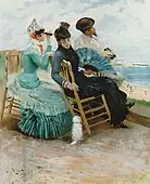 『海岸の婦人と紳士』（1883年）