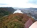 玉皇山公園で渾江の上流を望む